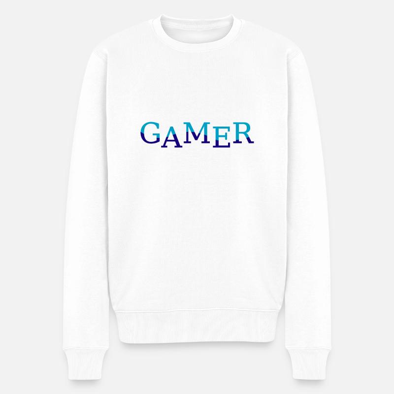 Game Gaming PC - Männer Premium Bio Pullover - Weiß