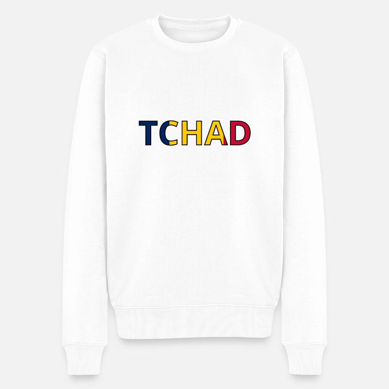 Drapeau Tchad - Pull Premium bio Homme - blanc