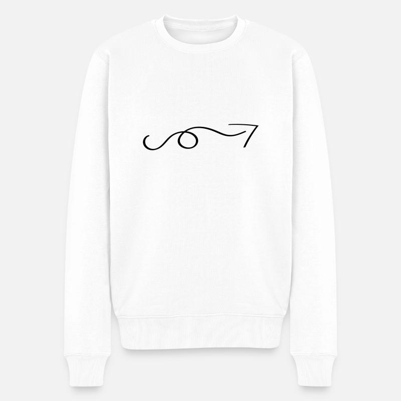 flèche - Pull Premium bio Homme - blanc