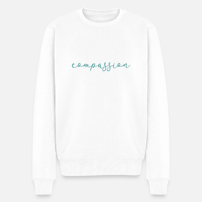 Mitleid - Männer Premium Bio Pullover - Weiß