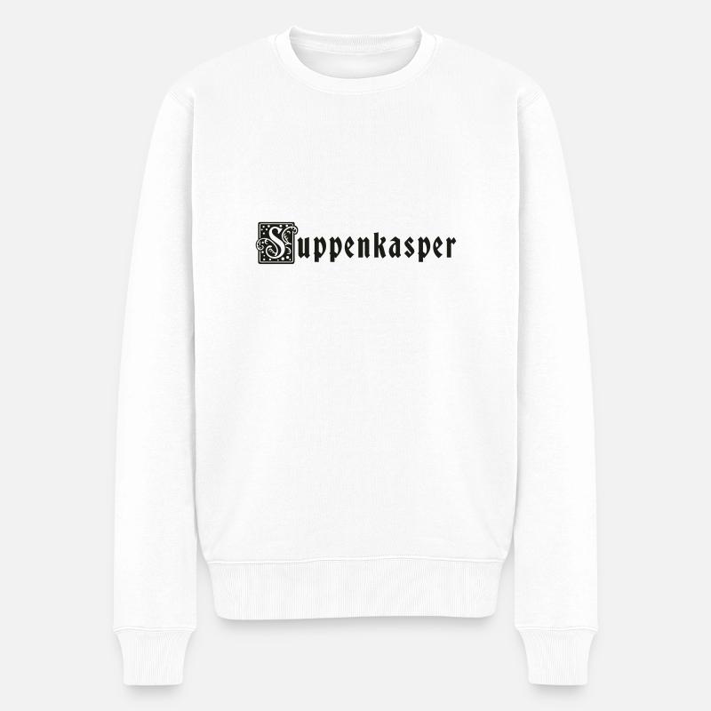 suppenkasper - Männer Premium Bio Pullover - Weiß