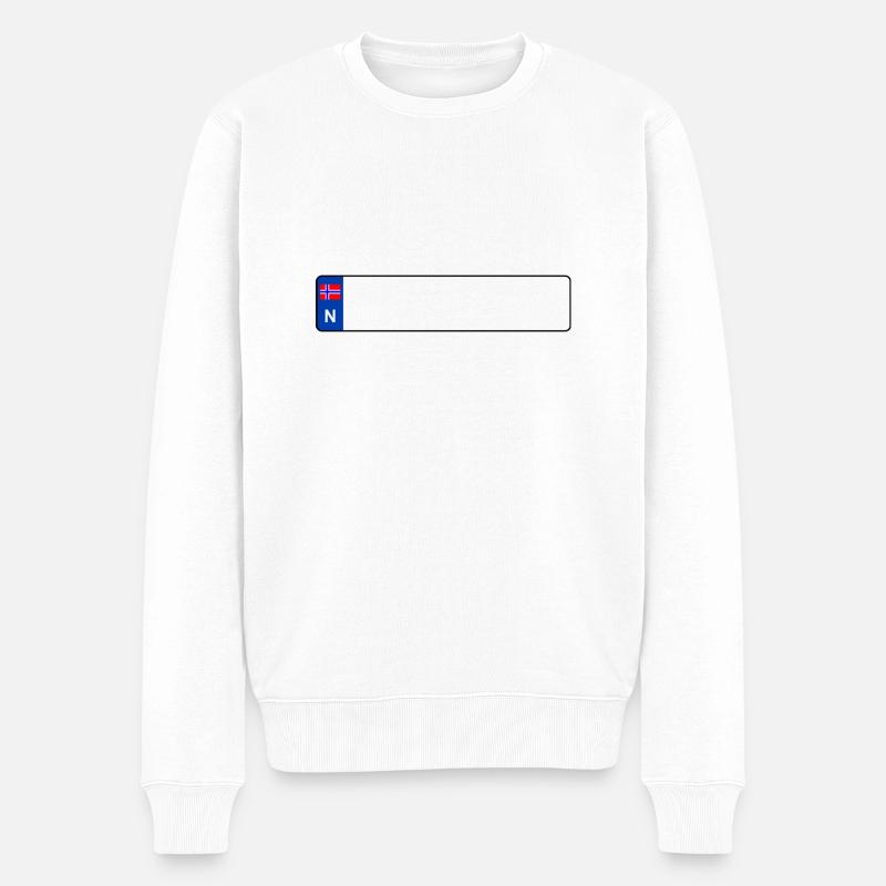 Kennzeichen N - Männer Premium Bio Pullover - Weiß