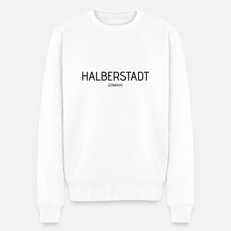 Halberstadt - Männer Premium Bio Pullover - Weiß