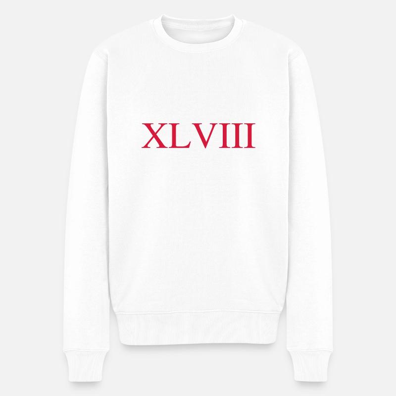 48 - Männer Premium Bio Pullover - Weiß