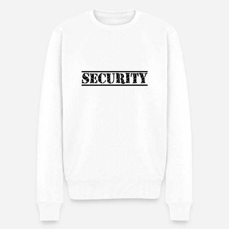 Security Lines Design - Pull Premium bio Homme - blanc