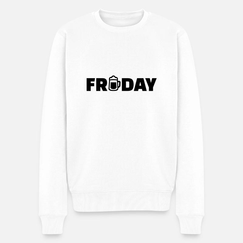 Friday - Pull Premium bio Homme - blanc