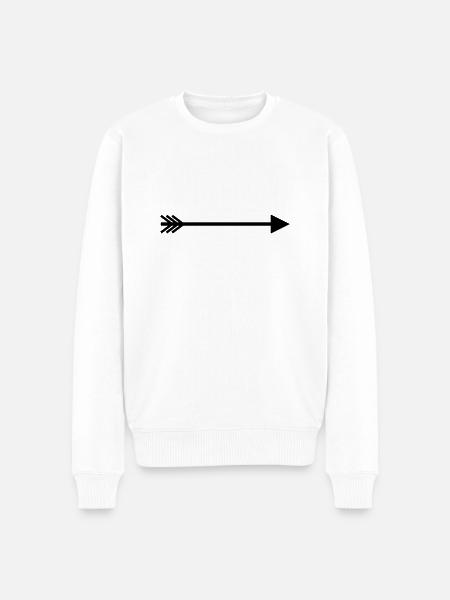 Flèche droite - Pull Premium bio Homme - blanc
