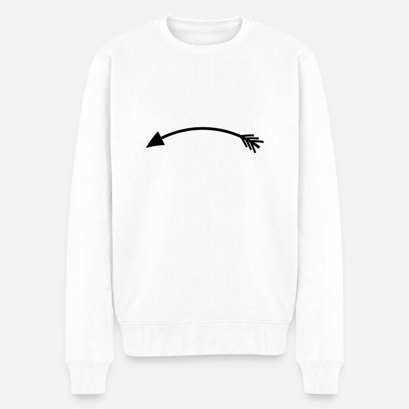 Flèche gauche - Pull Premium bio Homme - blanc