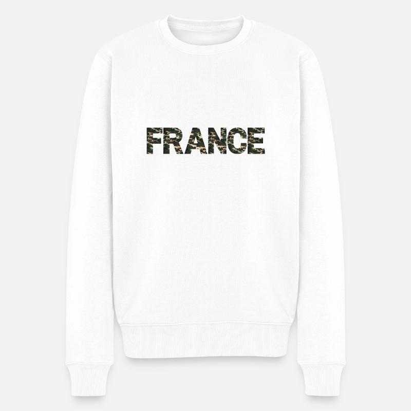 FRANCE CAMOUFLAGE - Pull Premium bio Homme - blanc
