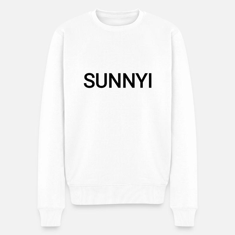 Sunnyi Name - Männer Premium Bio Pullover - Weiß
