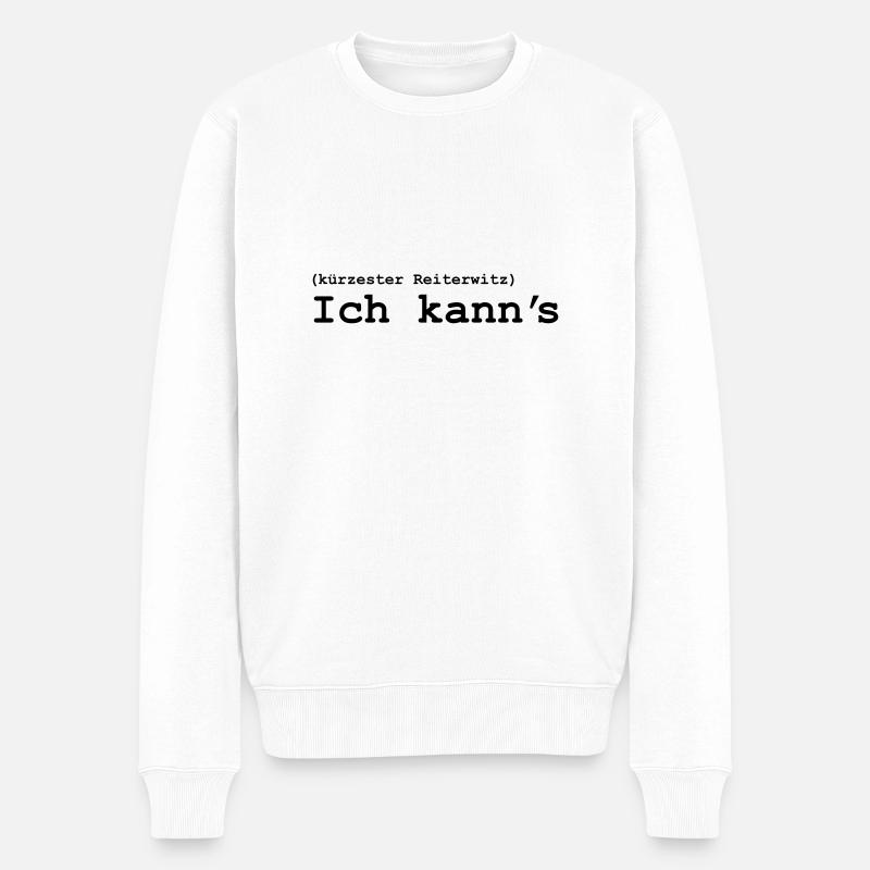 ich_kanns - Pull Premium bio Homme - blanc