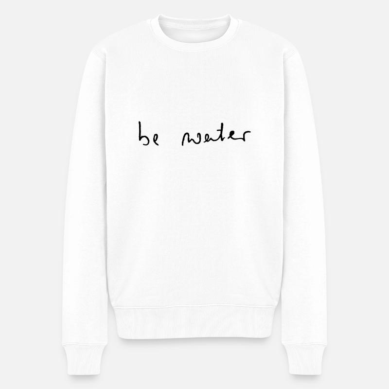 Be Water - Männer Premium Bio Pullover - Weiß