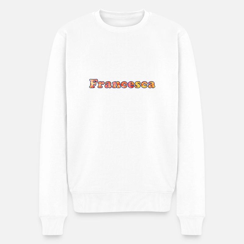 Name: Francesca - Männer Premium Bio Pullover - Weiß