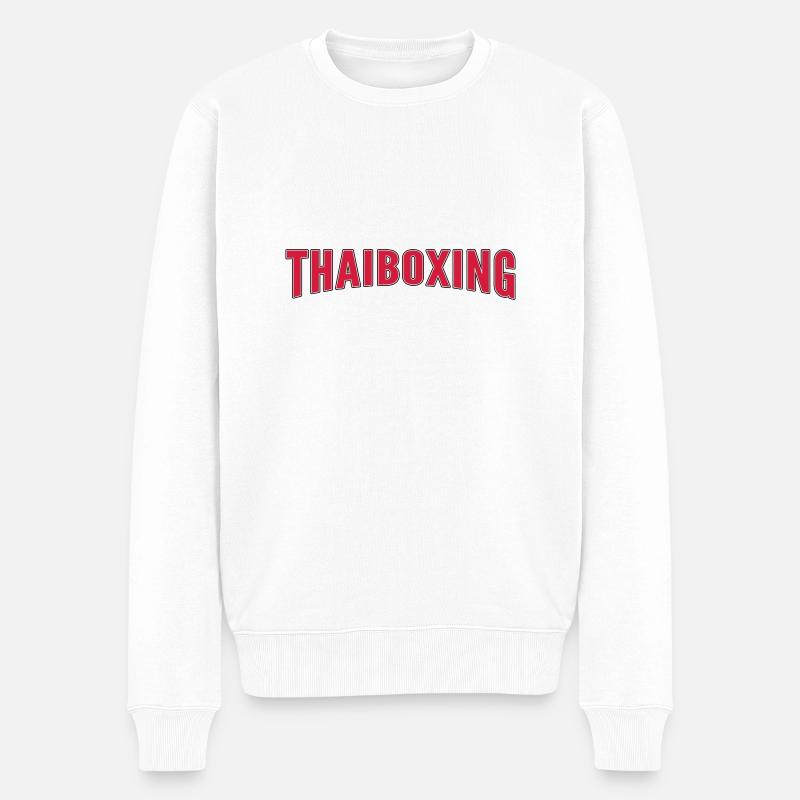 Thaiboxing - Männer Premium Bio Pullover - Weiß