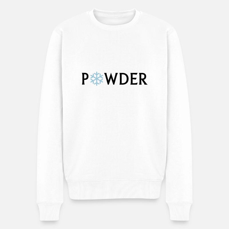 powder - Männer Premium Bio Pullover - Weiß