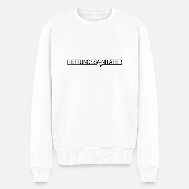 Rettungssanitäter - Männer Premium Bio Pullover - Weiß