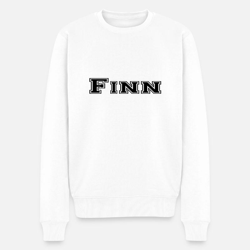 finn - Männer Premium Bio Pullover - Weiß