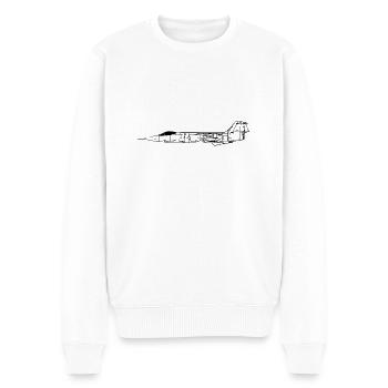 f104_vec_1 de - Männer Premium Bio Pullover - Weiß - Vorne - Thijin (182cm)