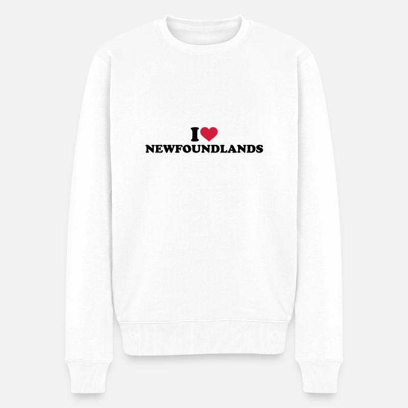 I love Newfoundlands - Pull Premium bio Homme - blanc