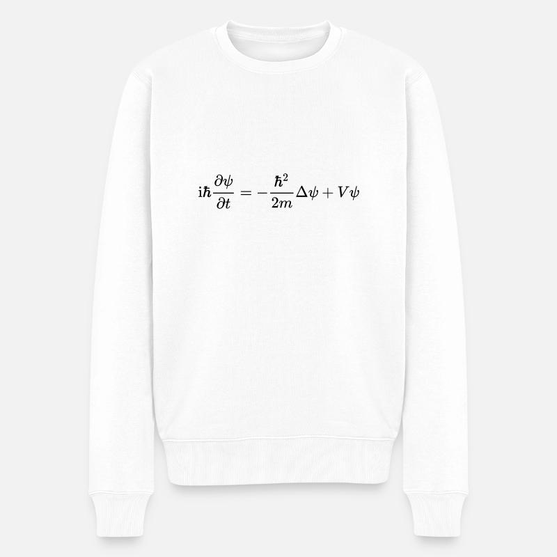 Schrödinger Gleichung - Männer Premium Bio Pullover - Weiß