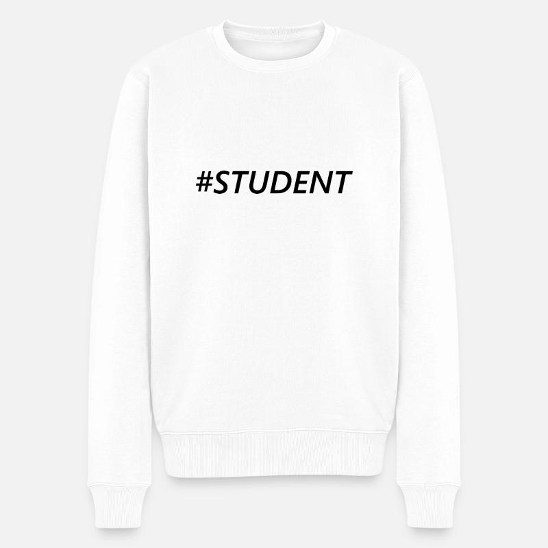 #STUDENT - Männer Premium Bio Pullover - Weiß