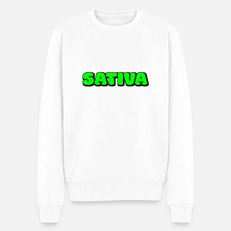 sativa - Männer Premium Bio Pullover - Weiß