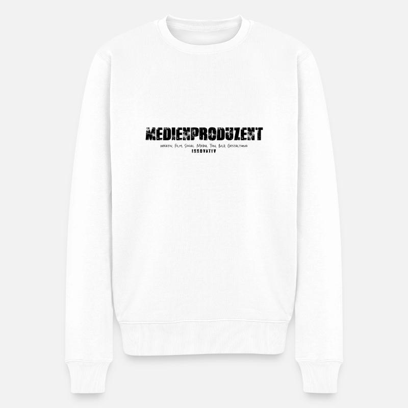 Medienproduzent - Männer Premium Bio Pullover - Weiß