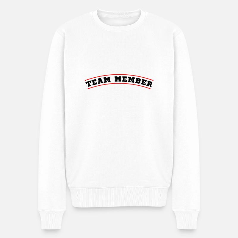 team member design 2 - Männer Premium Bio Pullover - Weiß