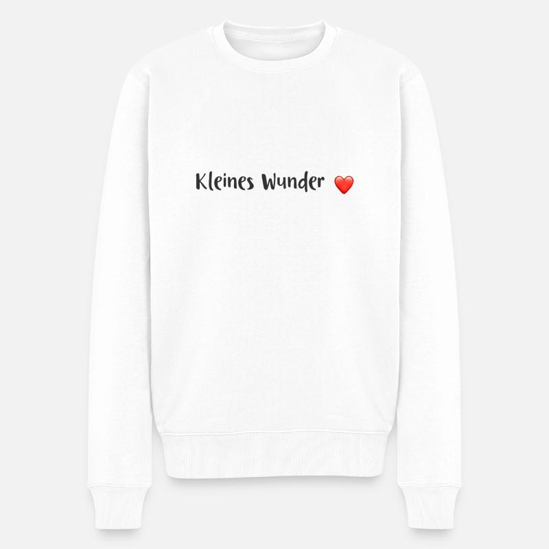 Kleines Wunder - Männer Premium Bio Pullover - Weiß
