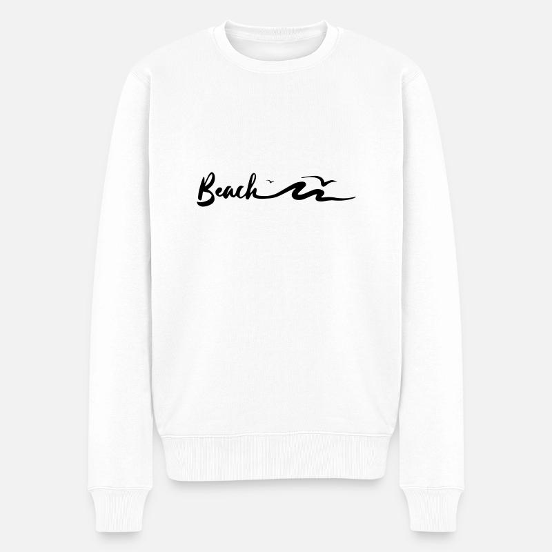 Beach Lifestyle - Männer Premium Bio Pullover - Weiß