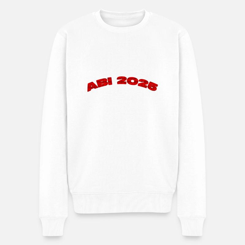ABI 2025 – Wir lassen es krachen! 🎉 - Männer Premium Bio Pullover - Weiß