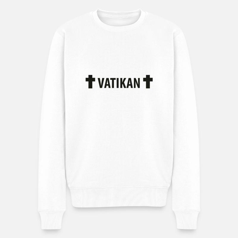 Vatikan - Männer Premium Bio Pullover - Weiß