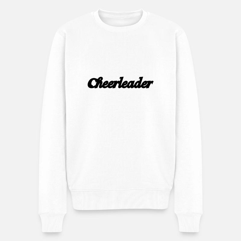 cheerleaderblank - Männer Premium Bio Pullover - Weiß