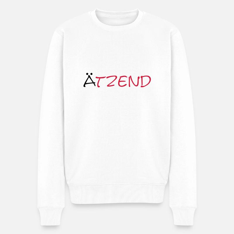 Ätzend - Männer Premium Bio Pullover - Weiß