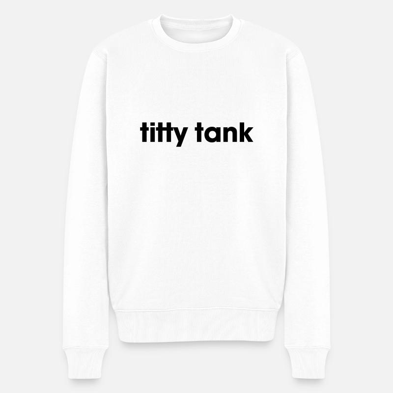 titty tank - Männer Premium Bio Pullover - Weiß