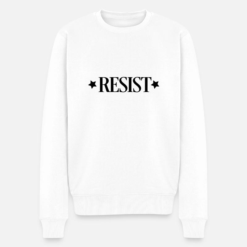 resist - Pull Premium bio Homme - blanc