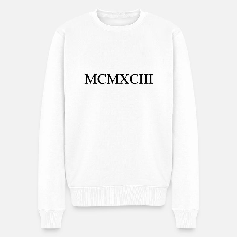 1993 - Männer Premium Bio Pullover - Weiß