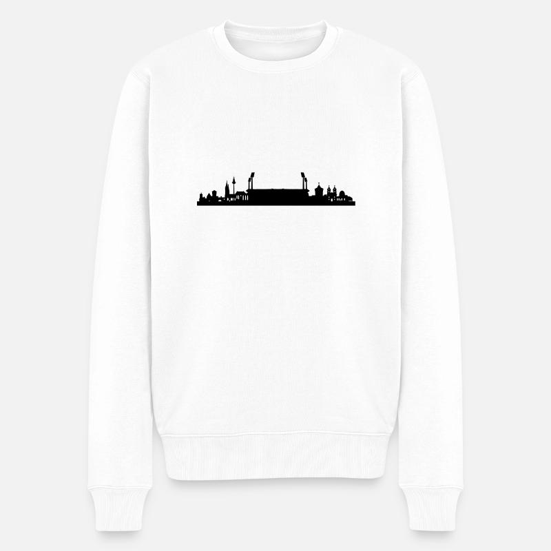 Nürnberg Skyline Stadion - Männer Premium Bio Pullover - Weiß