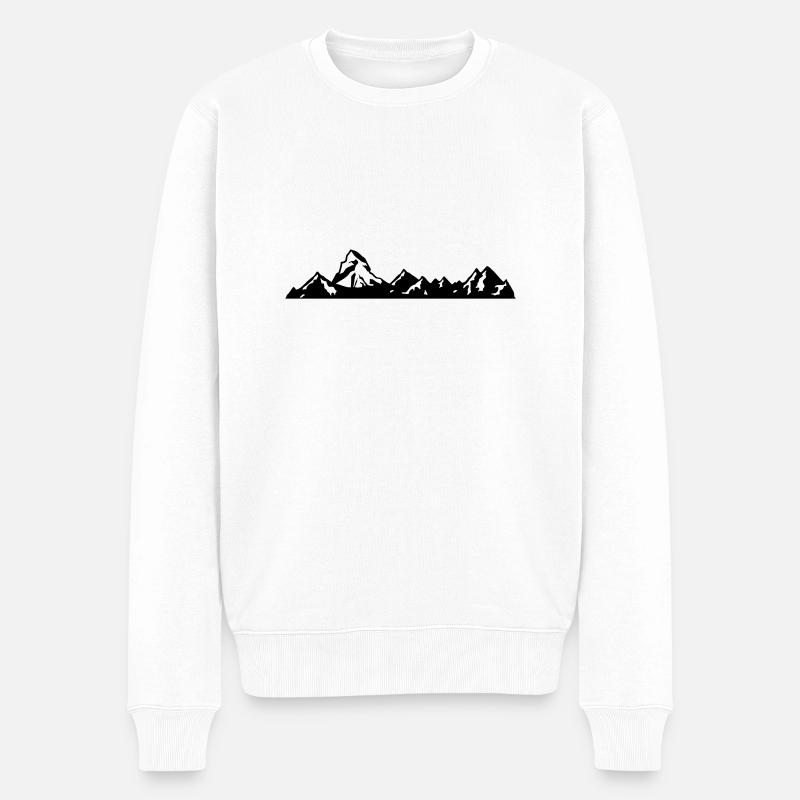 schweiz - matterhorn - zermatt - schweizer berge - Männer Premium Bio Pullover - Weiß