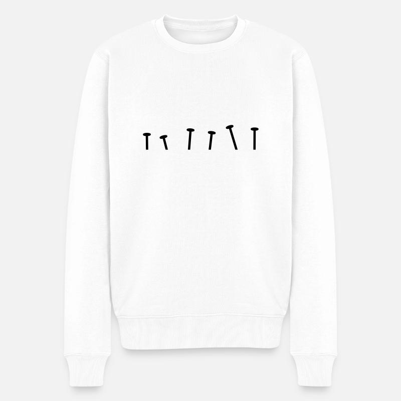 Nails - Pull Premium bio Homme - blanc