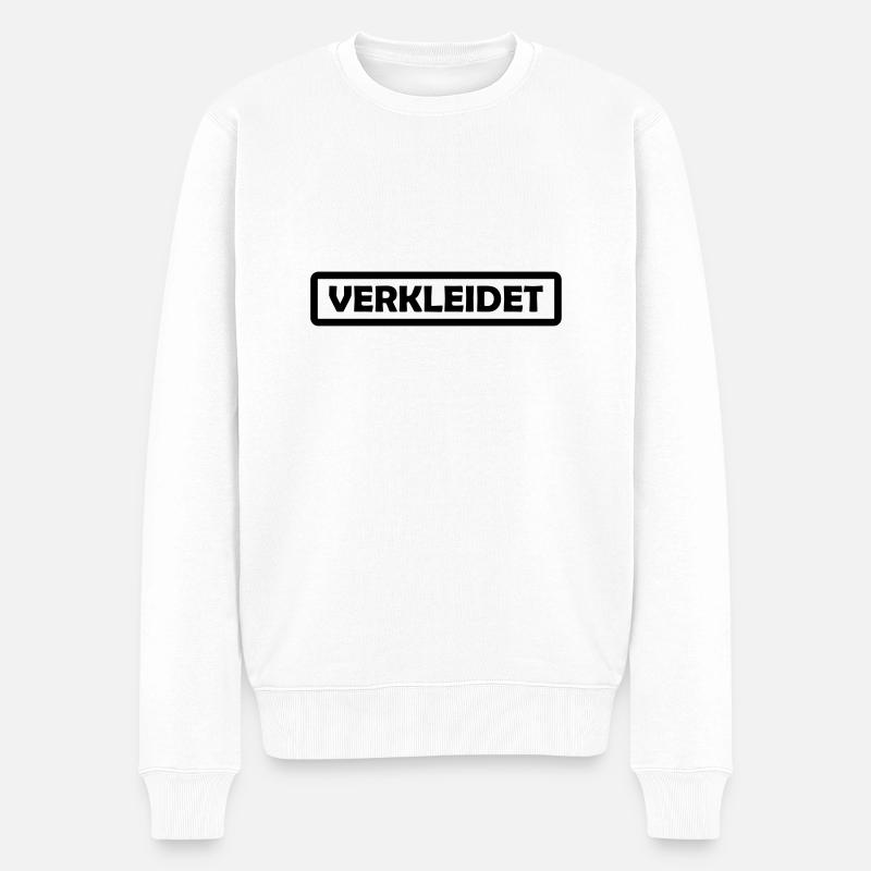 verkleidet - Männer Premium Bio Pullover - Weiß