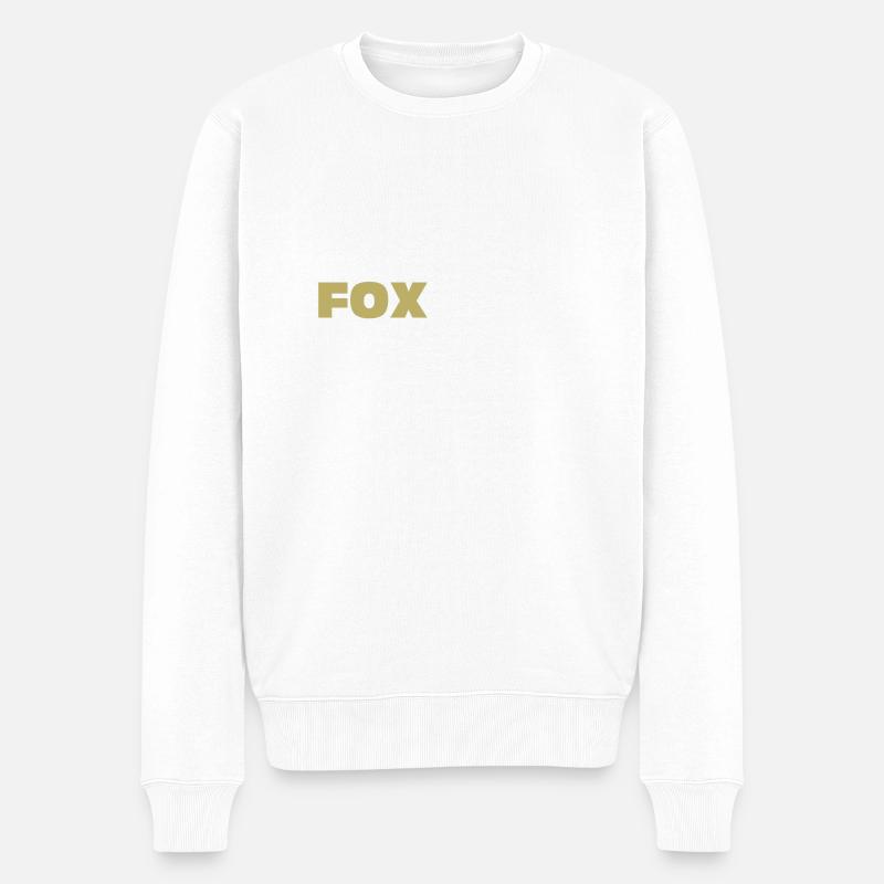 FoxWild - Männer Premium Bio Pullover - Weiß