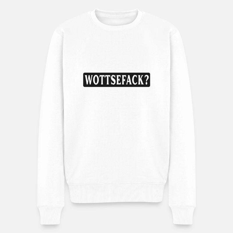 Wottsefack! WTF - Männer Premium Bio Pullover - Weiß