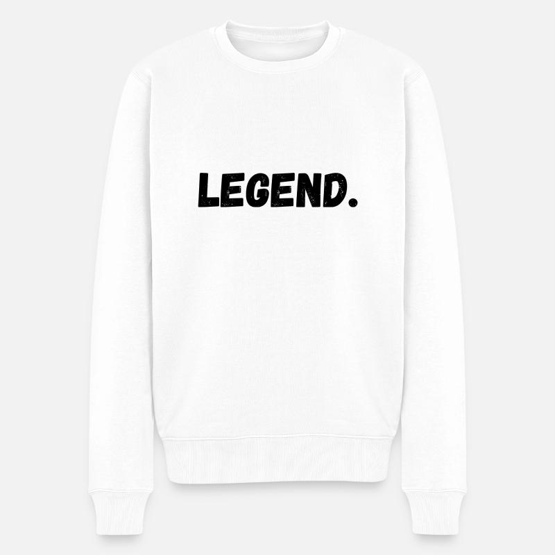Légende. - Pull Premium bio Homme - blanc