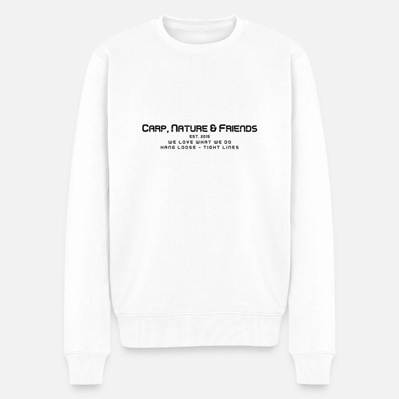 Logo_gerade_transparent - Männer Premium Bio Pullover - Weiß