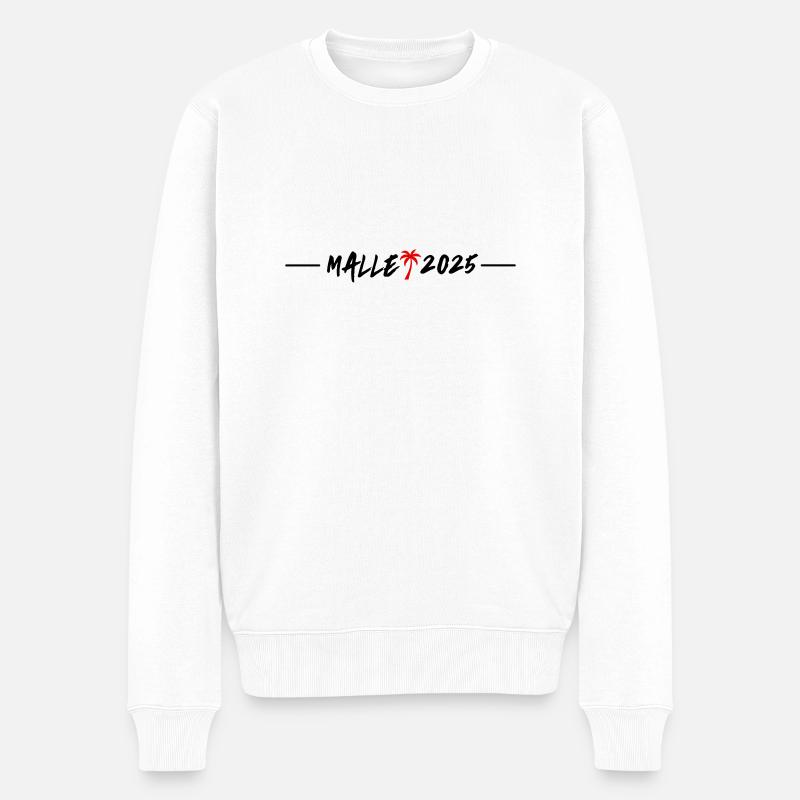 Malle 2025 - Männer Premium Bio Pullover - Weiß