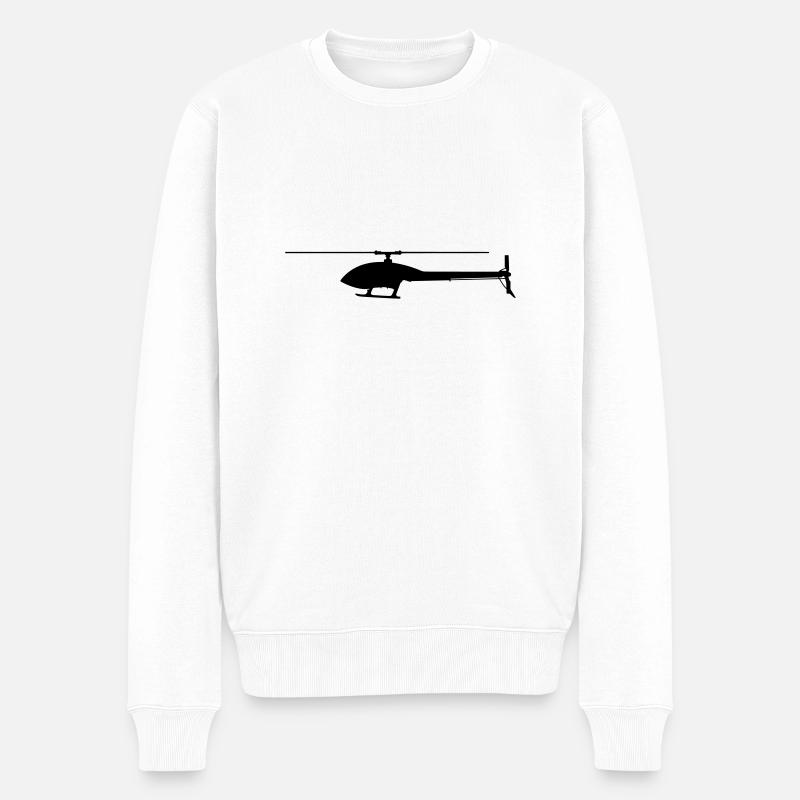 Goblin Heli - Männer Premium Bio Pullover - Weiß