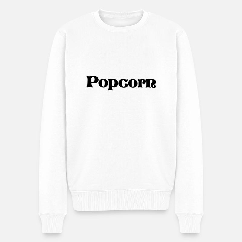 Popcorn - Männer Premium Bio Pullover - Weiß