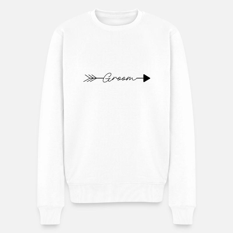 Groom - Männer Premium Bio Pullover - Weiß