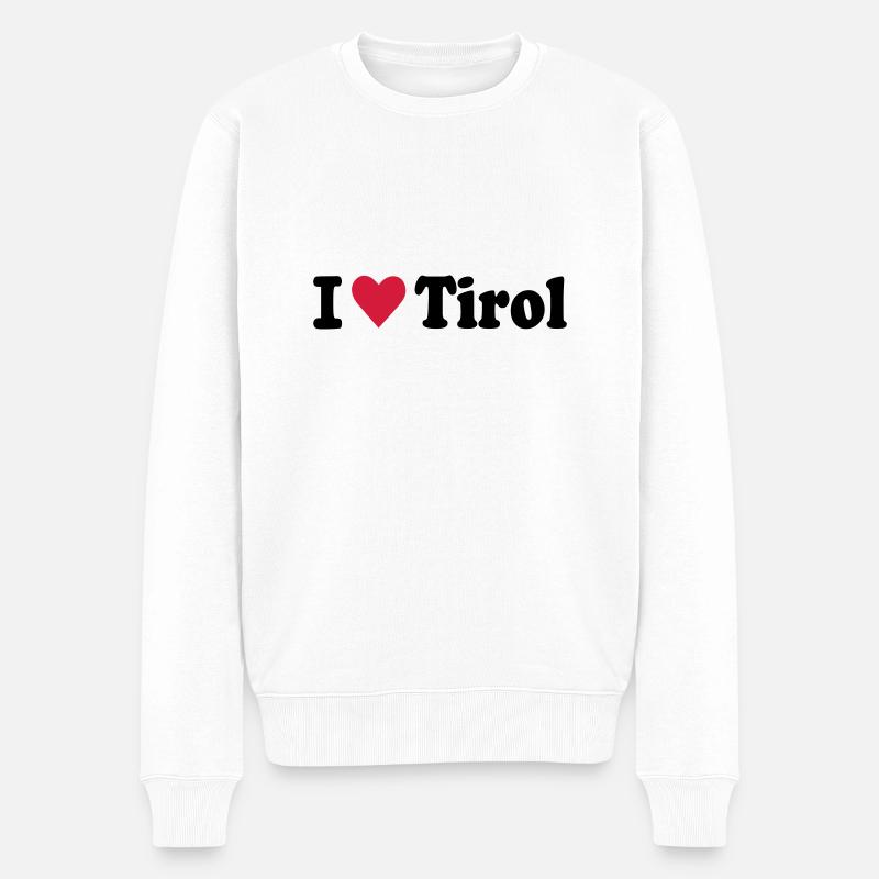 Tirol - Männer Premium Bio Pullover - Weiß